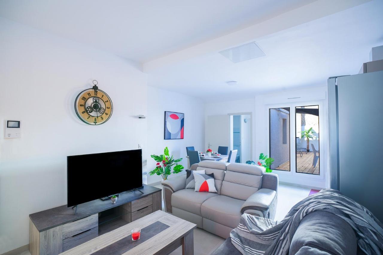 Superbe Appartement A 2 Pas Des Halles, Climatise, Terrasse, Garage Narbonne Ngoại thất bức ảnh